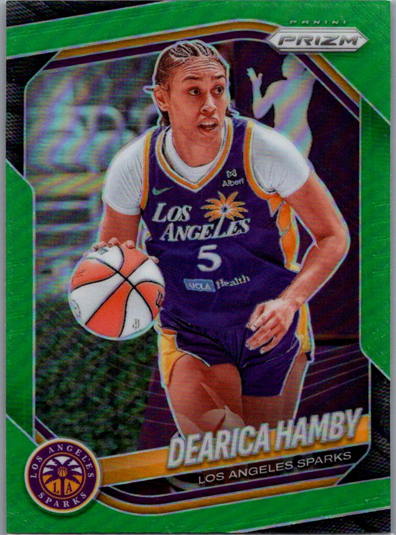 2025 Panini Prizm WNBA - Green Prizms Dearica Hamby #39 front