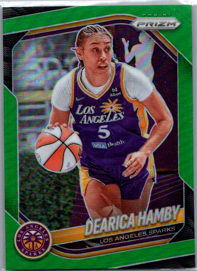 2025 Panini Prizm WNBA - Green Prizms Dearica Hamby #39 front