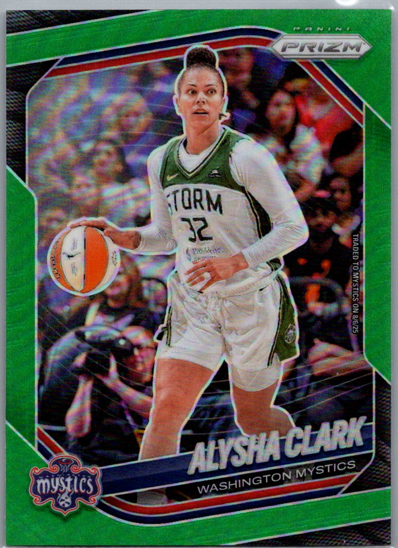 2025 Panini Prizm WNBA - Green Prizms Alysha Clark #129 front