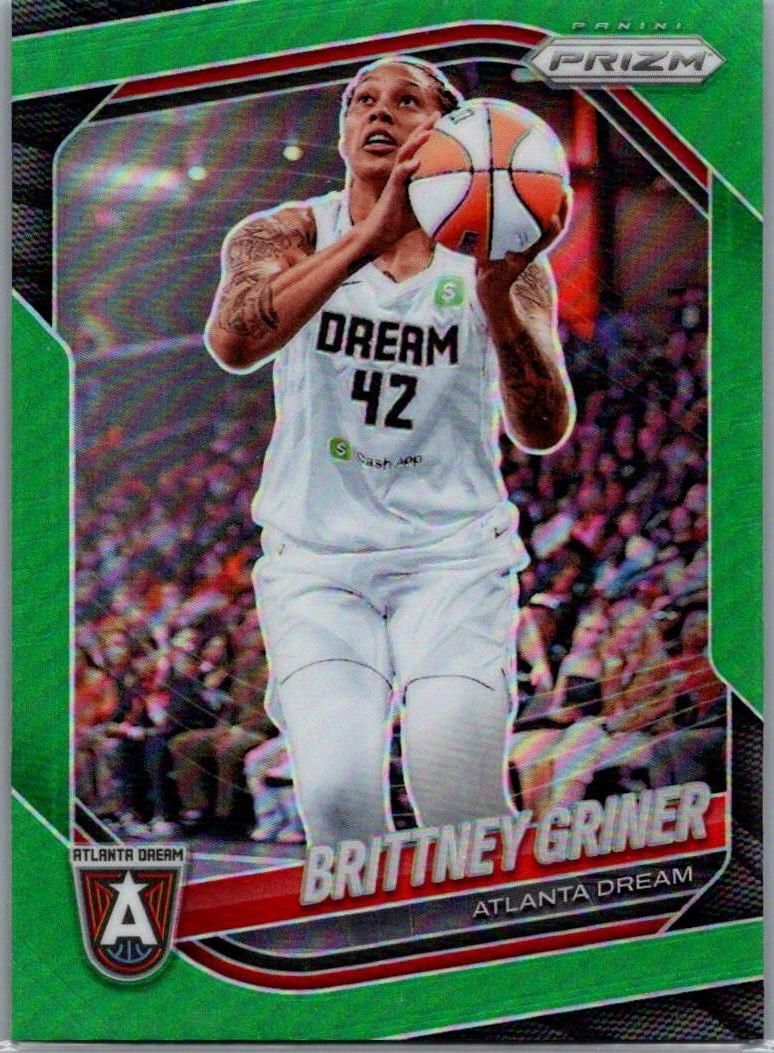 2025 Panini Prizm WNBA - Green Prizms Brittney Griner #46 front