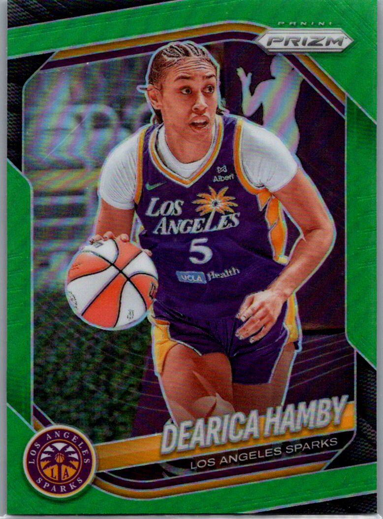 2025 Panini Prizm WNBA - Green Prizms Dearica Hamby #39 front