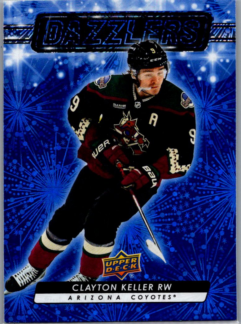 2023-24 Upper Deck - Dazzlers Blue Clayton Keller #DZ-100 front