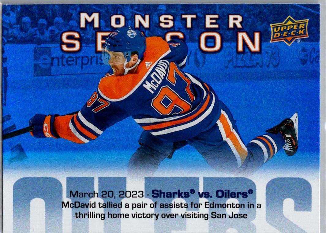 2023-24 Upper Deck - Monster Season Connor McDavid #MS-71 front