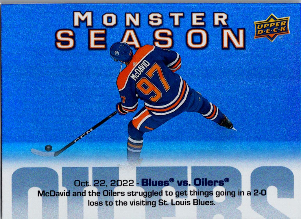 2023-24 Upper Deck - Monster Season Connor McDavid #MS-5 front