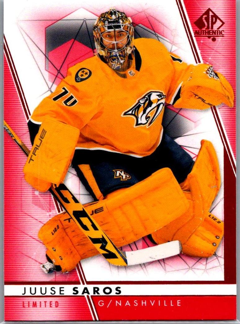 2022-23 SP Authentic - Limited Red Juuse Saros #66 front