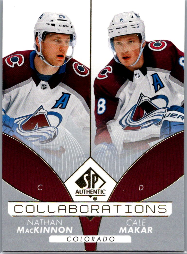 2022-23 SP Authentic - Collaborations Nathan MacKinnon / Cale Makar #C-10 front