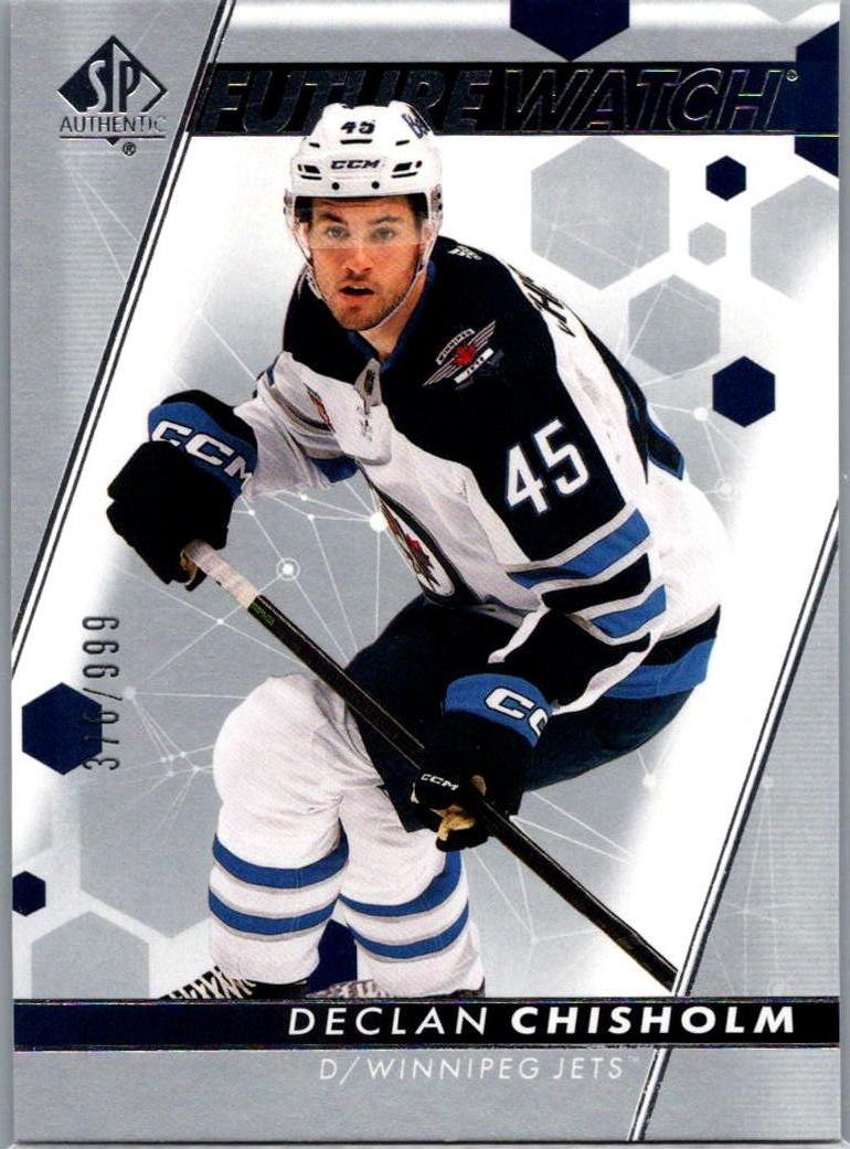 2022-23 SP Authentic Declan Chisholm #181 RC, SN999 front