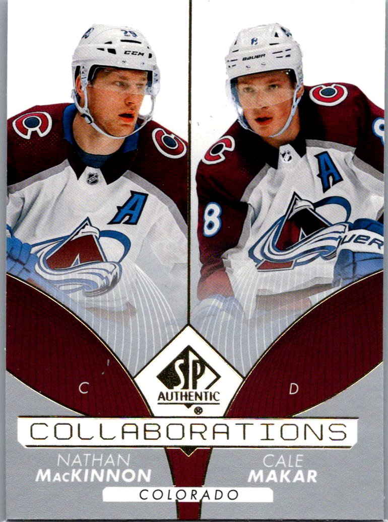 2022-23 SP Authentic - Collaborations Nathan MacKinnon / Cale Makar #C-10 front