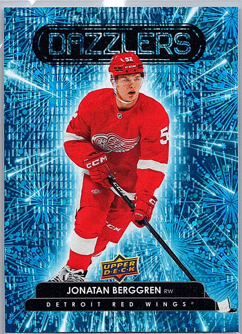 2022-23 Upper Deck - Dazzlers Blue Jonatan Berggren #DZ-114 front