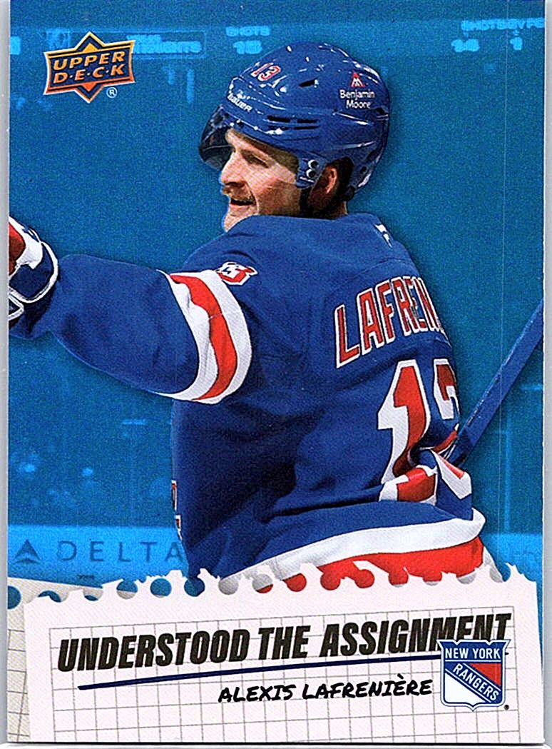 2025-26 Upper Deck - Understood the Assignment Alexis Lafreniere #UA-5 front