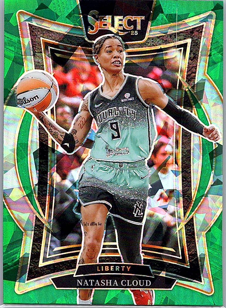 2025 Panini Select WNBA - Green Ice Prizms Natasha Cloud #59 front
