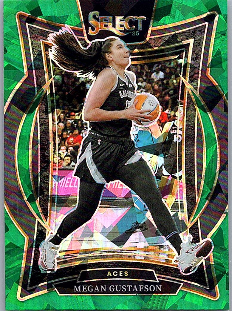 2025 Panini Select WNBA - Green Ice Prizms Megan Gustafson #17 front