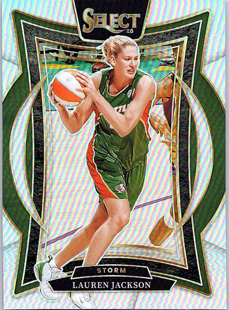 2025 Panini Select WNBA - Silver Prizms Lauren Jackson #35 front