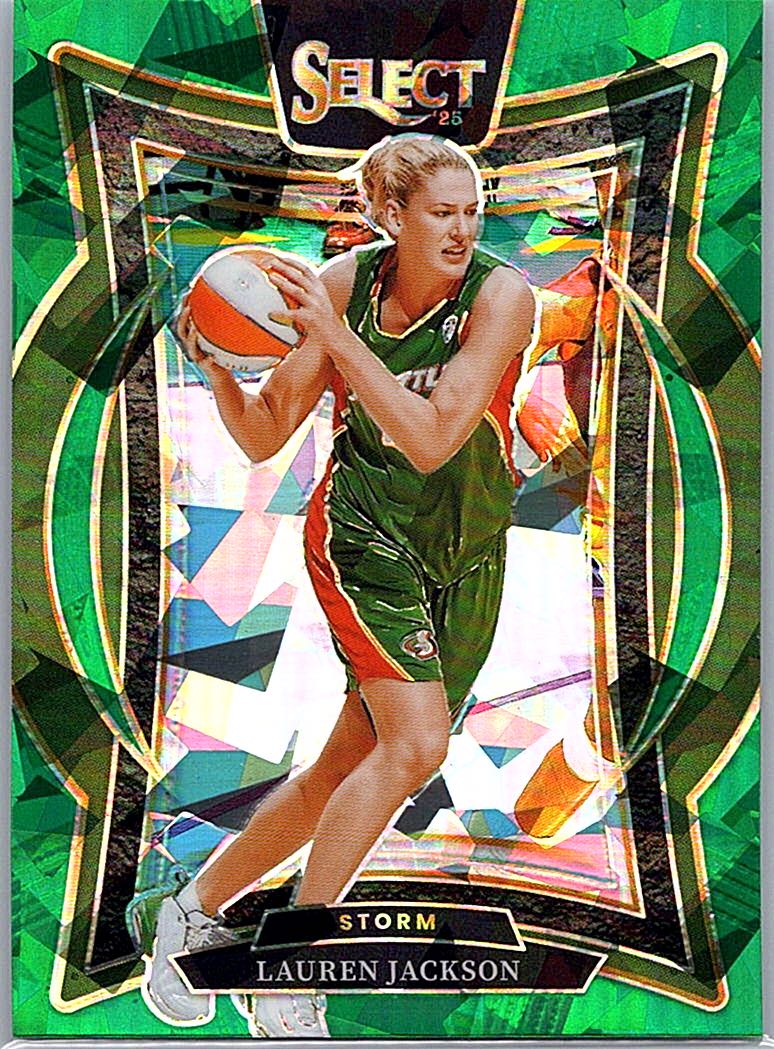 2025 Panini Select WNBA - Green Ice Prizms Lauren Jackson #35 front