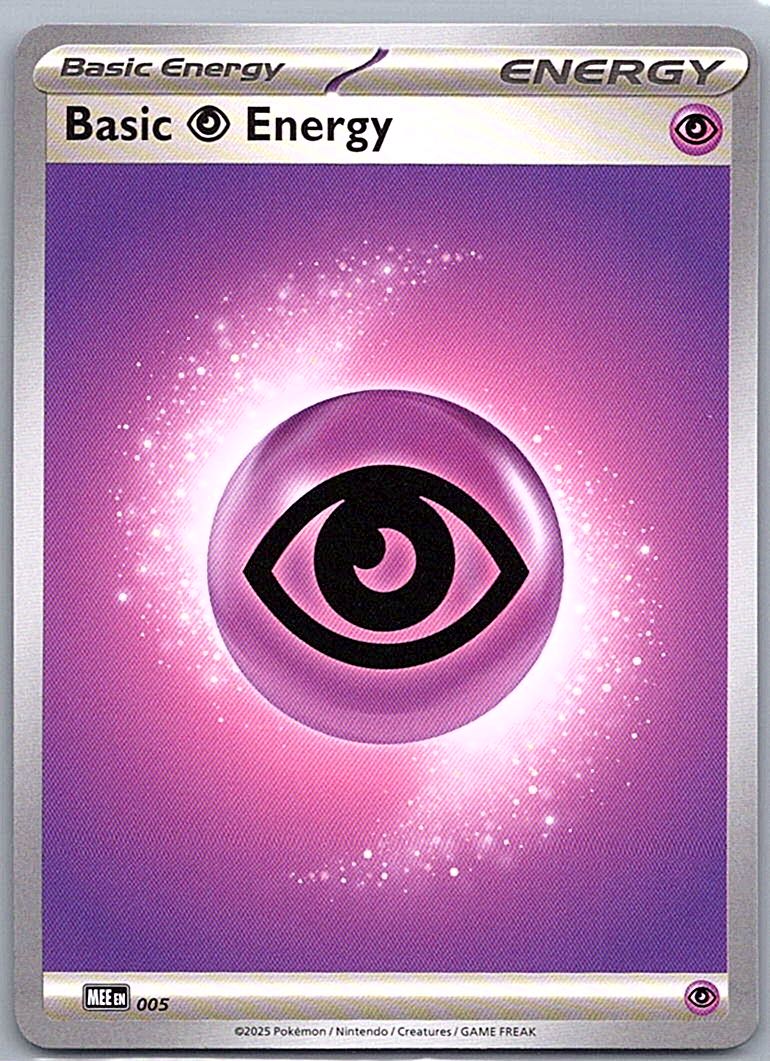 2025 MEE: Mega Evolution Energies Basic Psychic Energy #5 Common, Reverse Holo front