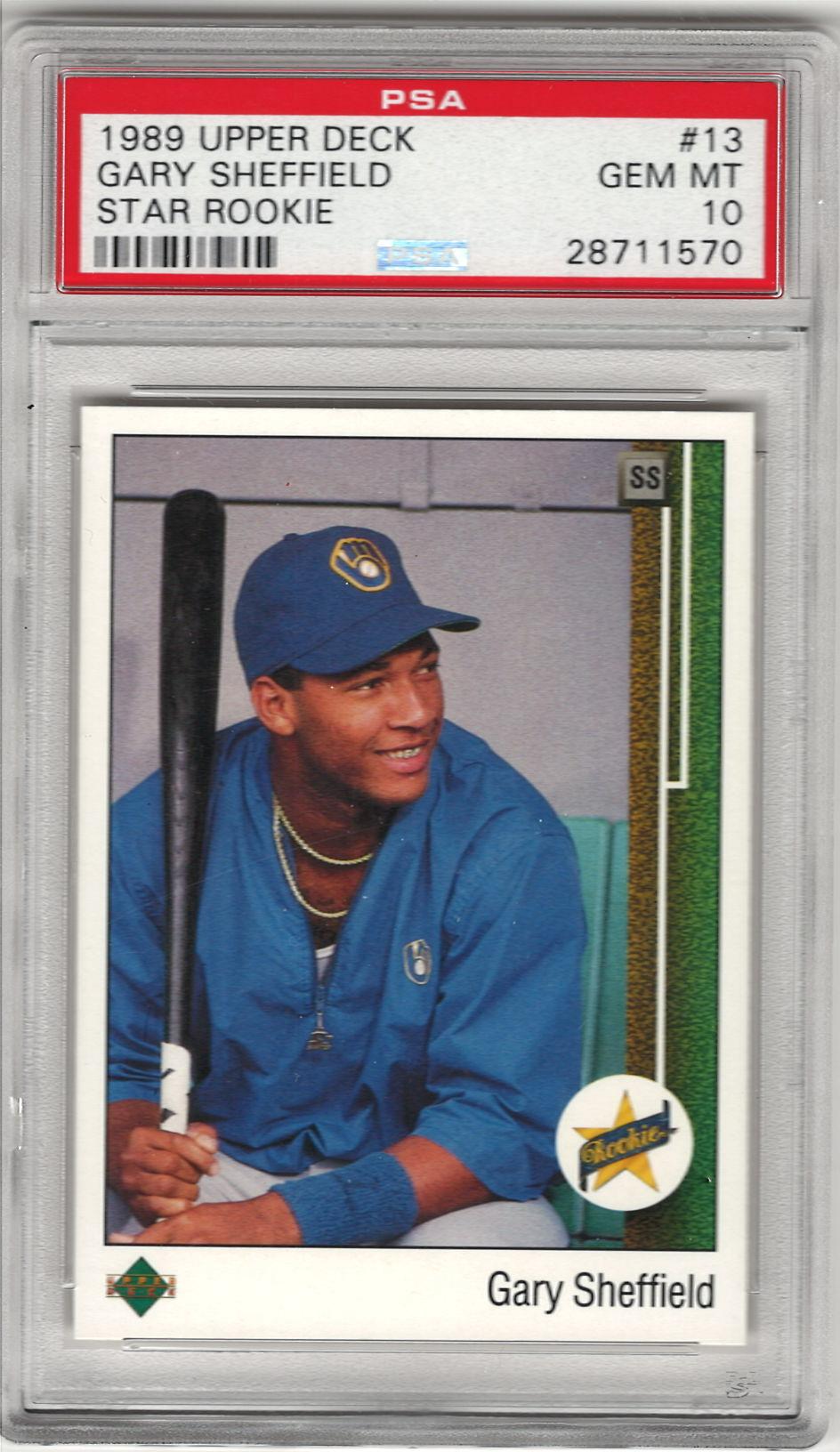 1989 Upper Deck Gary Sheffield #13a RC front