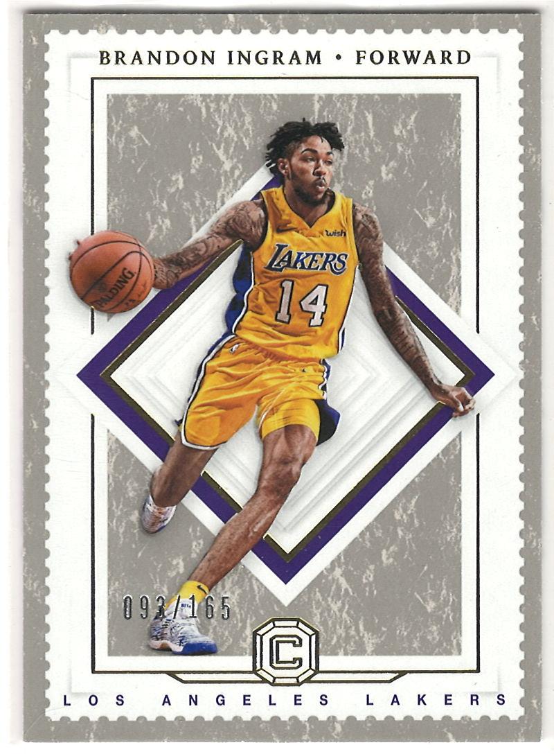 2017-18 Panini Cornerstones Brandon Ingram #57 SN165 front