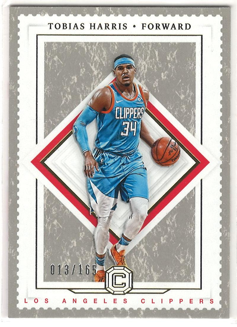 2017-18 Panini Cornerstones Tobias Harris #27 SN165 front