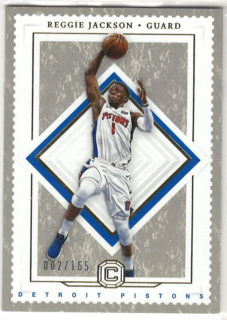 2017-18 Panini Cornerstones Reggie Jackson #103 SN165 front