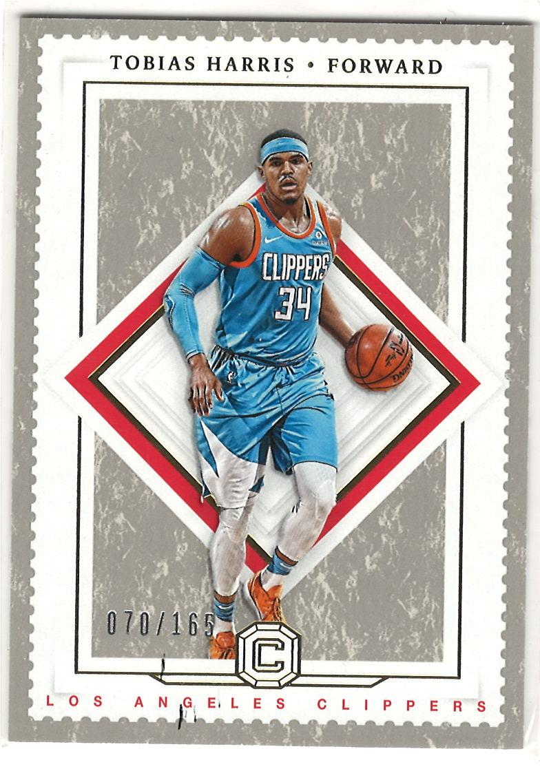 2017-18 Panini Cornerstones Tobias Harris #27 SN165 front
