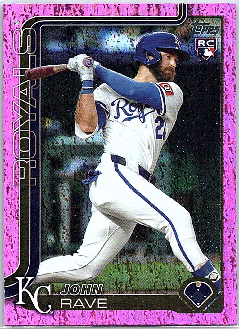 2025 Topps Update - Pink Holo Foil John Rave #US192 RC front
