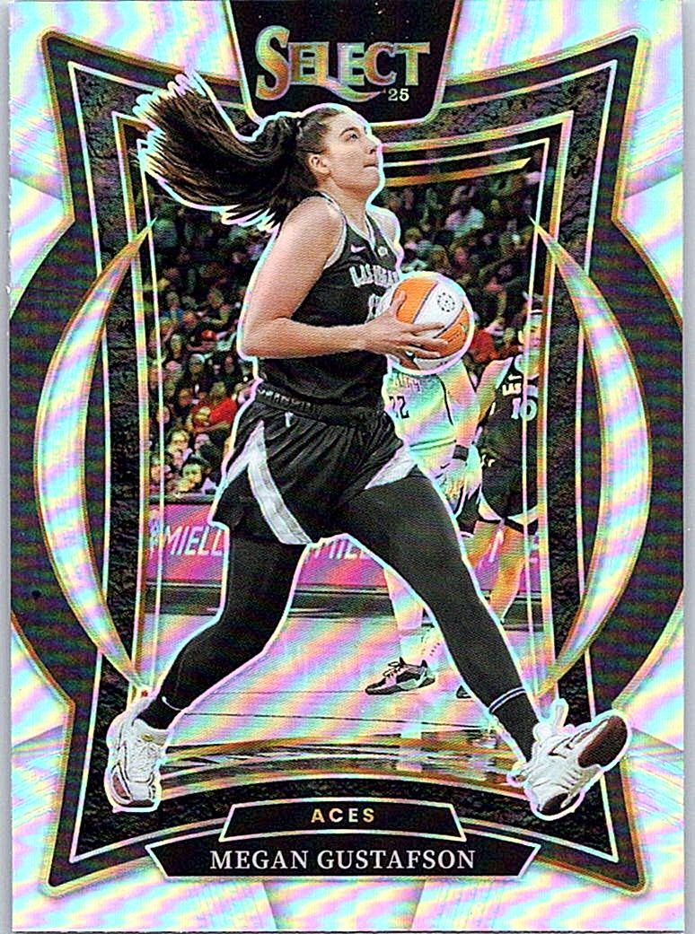 2025 Panini Select WNBA - Silver Prizms Megan Gustafson #17 front