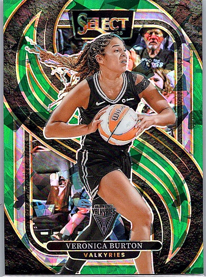 2025 Panini Select WNBA - Green Ice Prizms Veronica Burton #172 front