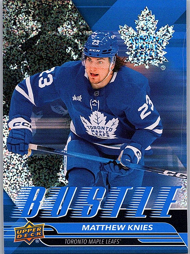2025-26 Upper Deck - Bustle Speckle Matthew Knies #B-4 front