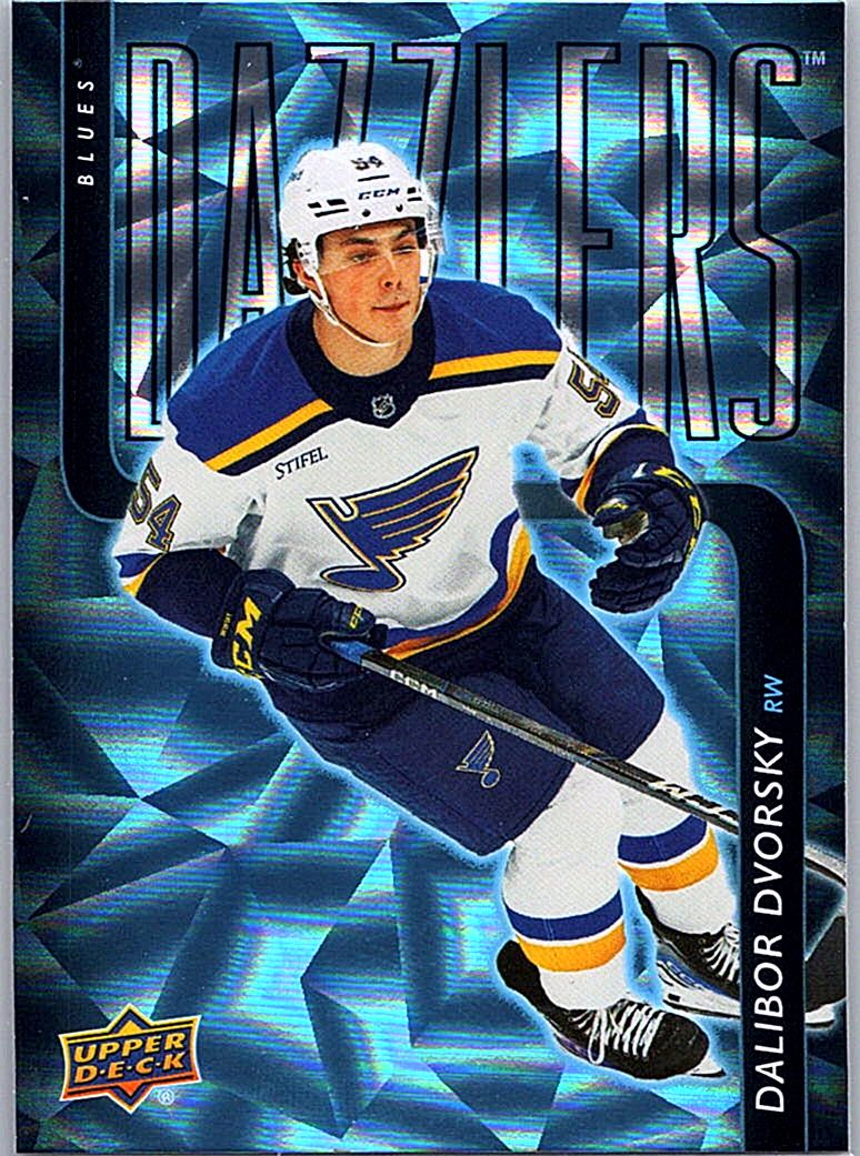2025-26 Upper Deck - Dazzlers Blue Dalibor Dvorsky #DZ-7 front