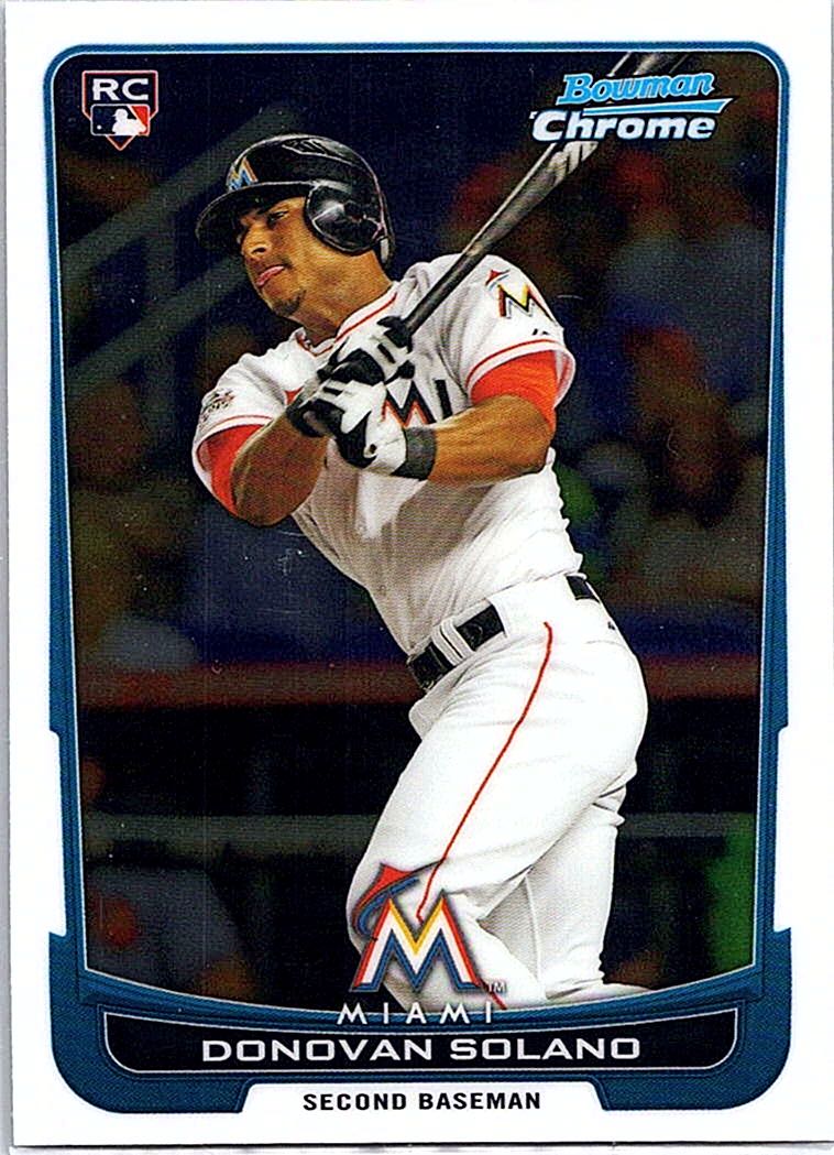 2012 Bowman Chrome Donovan Solano #148 RC front