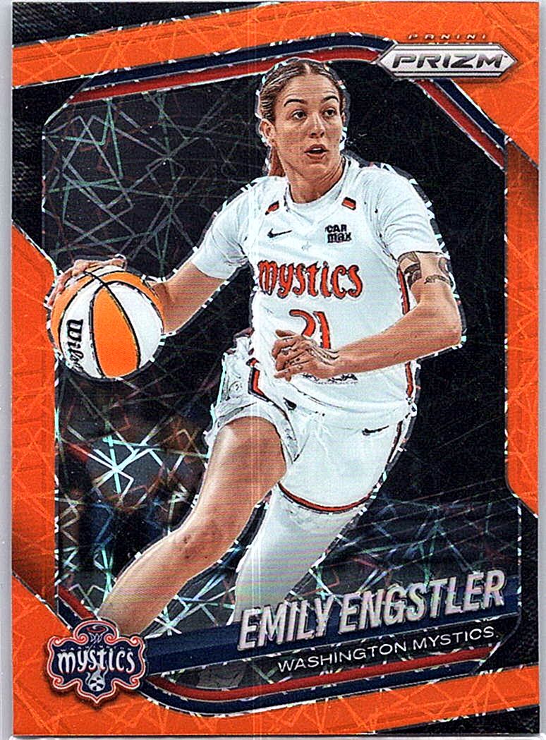 2025 Panini Prizm WNBA - Orange Velocity Prizms Emily Engstler #84 front