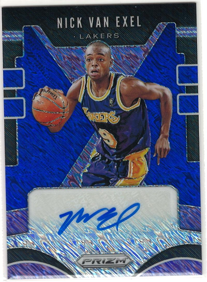2019-20 Panini Prizm - Signatures Prizms Premium Blue Shimmer Nick Van Exel #SG-NVE AU front