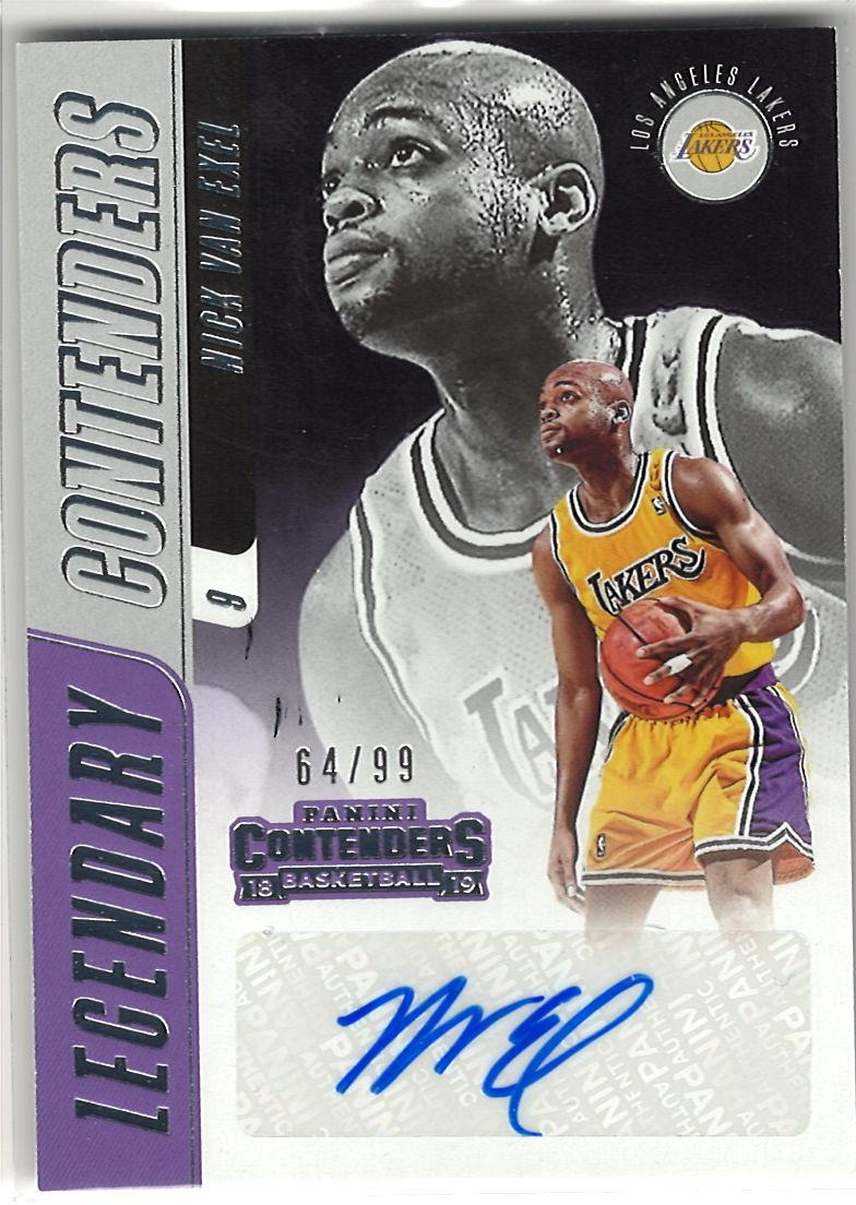 2018-19 Panini Contenders - Legendary Contenders Autographs Nick Van Exel #LC-NVE AU, SN99 front