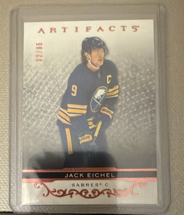 2021-22 Upper Deck Artifacts - Rose Jack Eichel #139 SN65 front