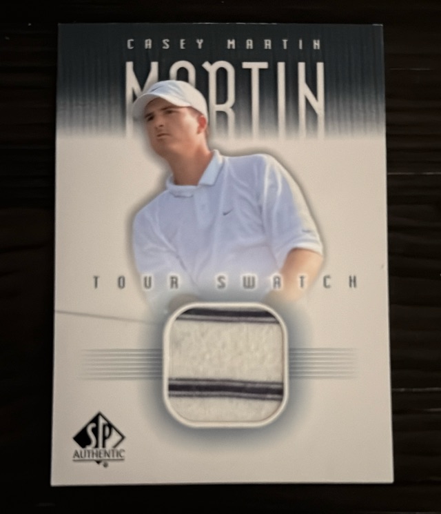 2001 SP Authentic - Tour Swatch Green Casey Martin #CM-TS MEM, SN500 front