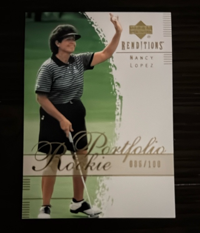 2003 Upper Deck Renditions - Gold Nancy Lopez #49 RC, SN100 front