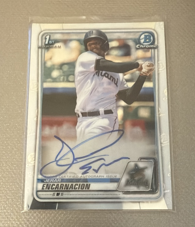 2020 Bowman - Chrome Prospect Autographs Jerar Encarnacion #CPA-JE AU front