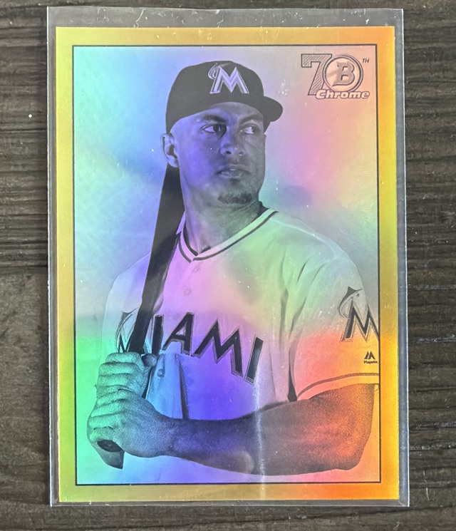 2017 Bowman - 1948 Bowman Chrome Gold Giancarlo Stanton #48B-GS SN50 front