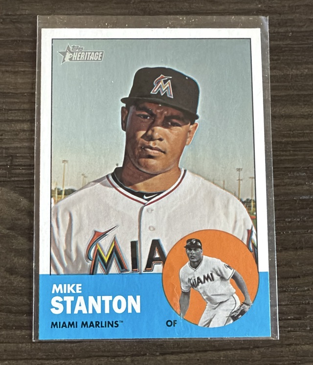 2012 Topps Heritage Mike Stanton #483 SP front
