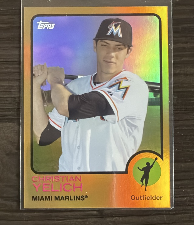 2014 Topps Archives - Gold Christian Yelich #40 SN199 front