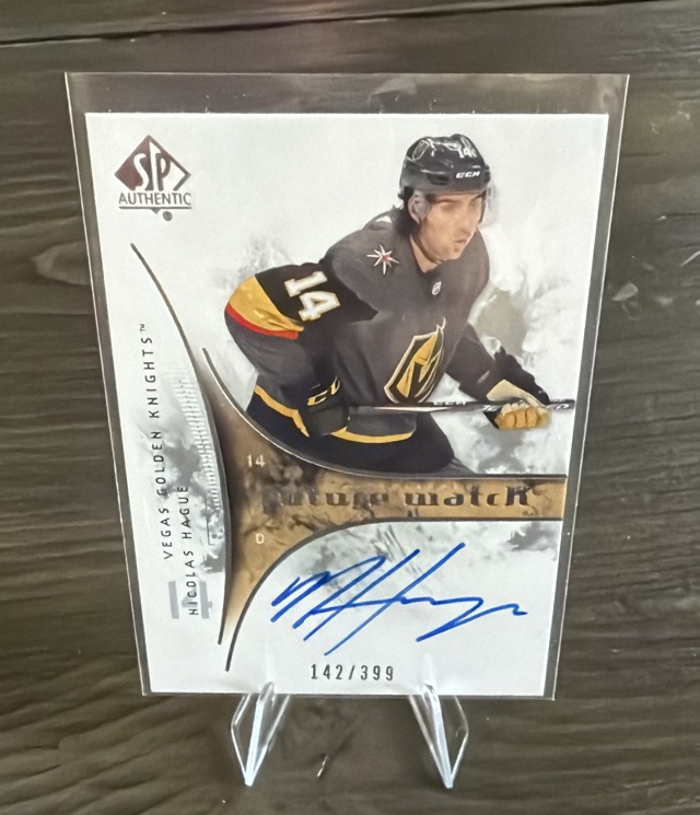 2019-20 SP Authentic - 2009-10 Retro Future Watch Autographs Nicolas Hague #RFWA-NH AU, SN399 front