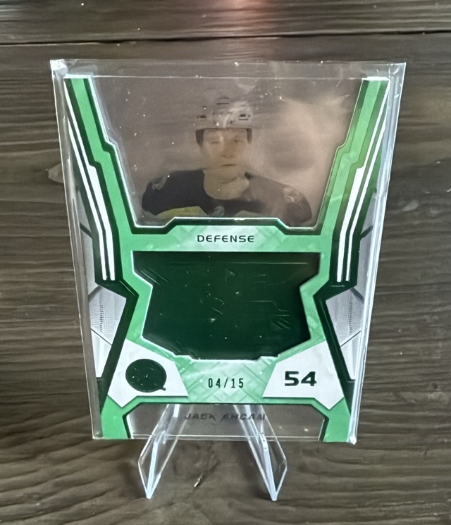 2021-22 SPx - Finite Rookies Spectrum Green Jack Ahcan #F-37 SN15 front