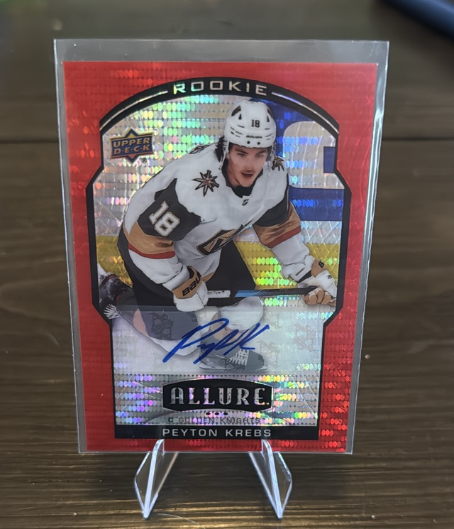 2020-21 Upper Deck Allure - Red Rainbow Autographs Peyton Krebs #96 AU, SN299 front