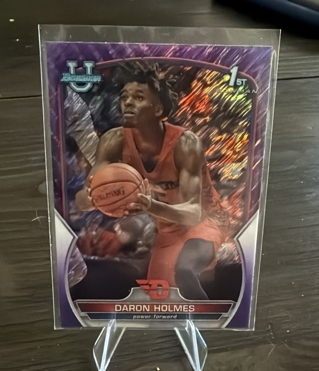 2022-23 Bowman University Chrome - Purple Shimmer DaRon Holmes #83 front