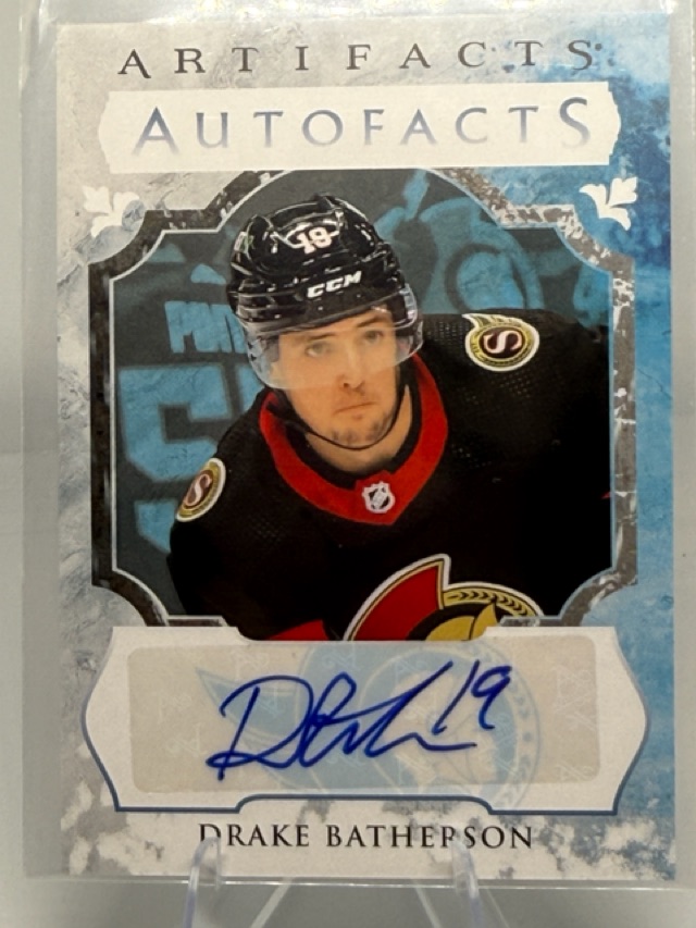 2023-24 Upper Deck Artifacts - Auto Facts Drake Batherson #AF-DB AU front
