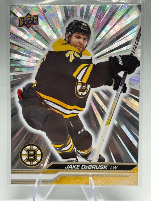 2023-24 Upper Deck - Outburst Silver Jake DeBrusk #11 front