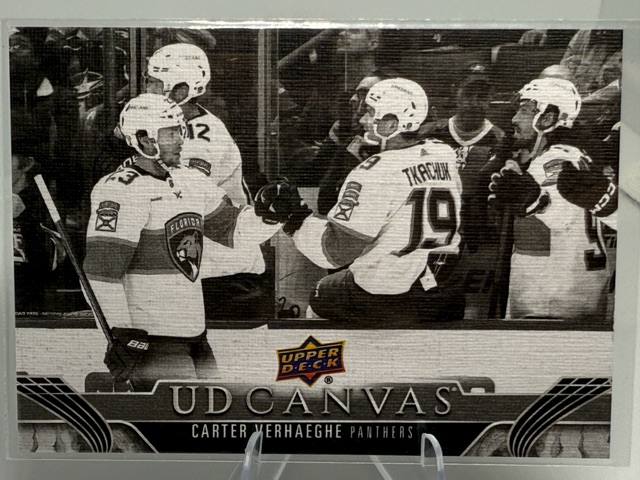 2023-24 Upper Deck - UD Canvas Black & White Carter Verhaeghe #C33 front