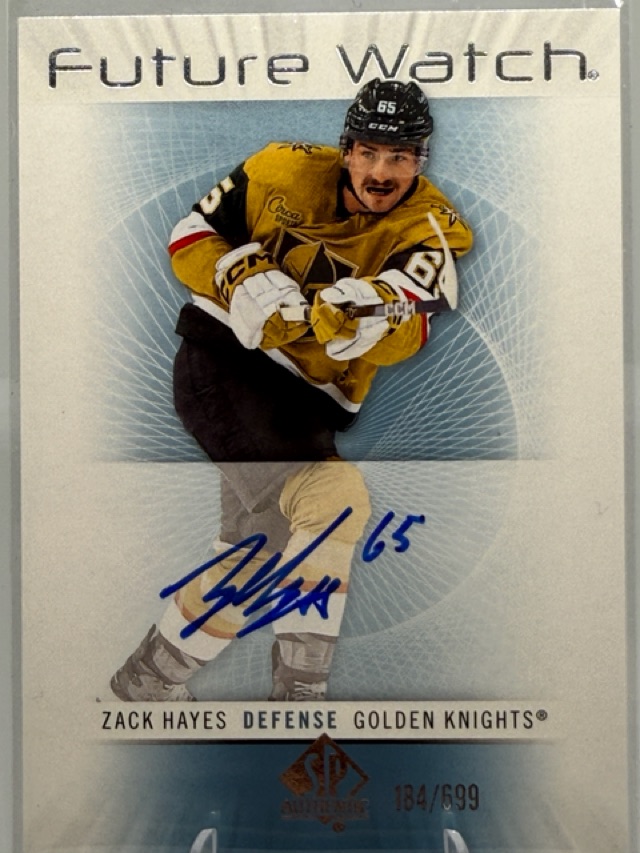 2022-23 SP Authentic - 2012-13 Retro Future Watch Autographs Zack Hayes #RFWA-ZH AU, SN699 front