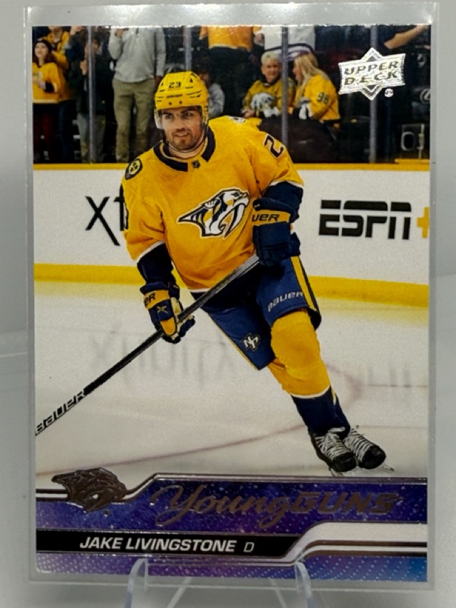 2023-24 Upper Deck Jake Livingstone #245 RC front