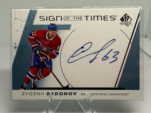 2022-23 SP Authentic - Sign of the Times Evgenii Dadonov #SOTT-ED AU front